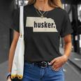 Nebraska State Nickname Husker [Distressed] T-Shirt Gifts for Her